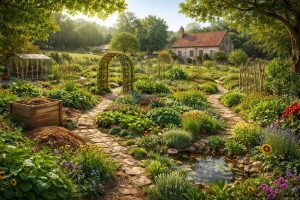 découvrez comment transformer votre propriété rurale en un havre de paix grâce à un potager en permaculture et des aménagements paysagers naturels, alliant biodiversité et durabilité.